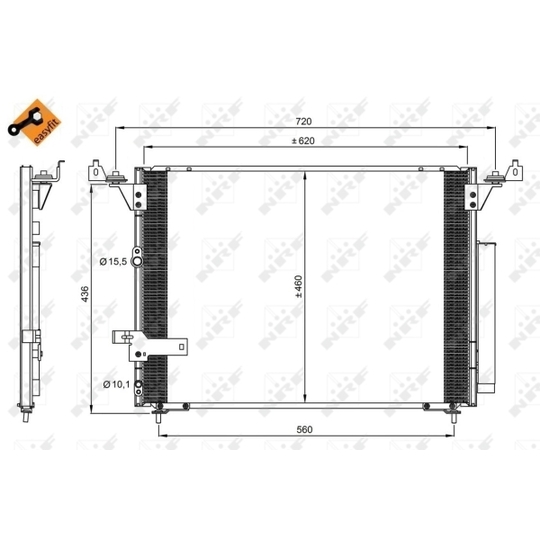 350076 - Condenser, air conditioning 