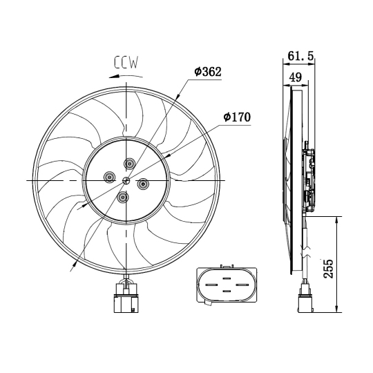 47917 - Fan, radiator 