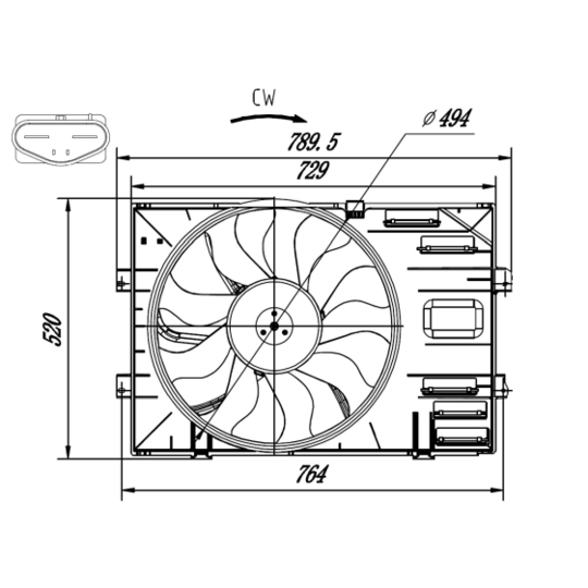 47918 - Fan, radiator 