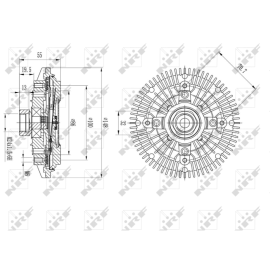 49601 - Clutch, radiator fan 