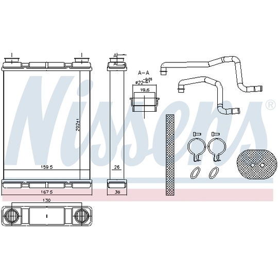 707203 - Heat Exchanger, interior heating 