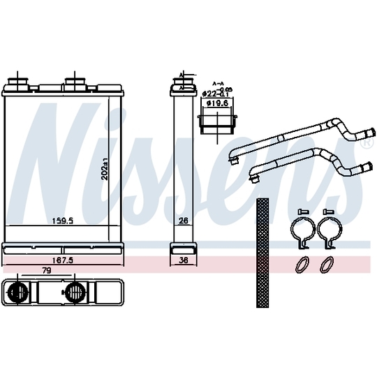 707202 - Heat Exchanger, interior heating 