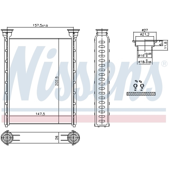 707214 - Heat Exchanger, interior heating 