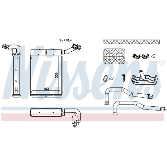 707095 - Heat Exchanger, interior heating 