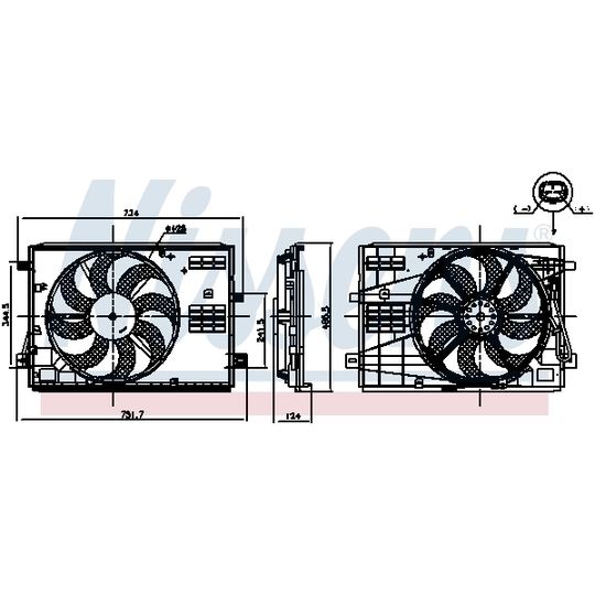 850007 - Fan, radiator 