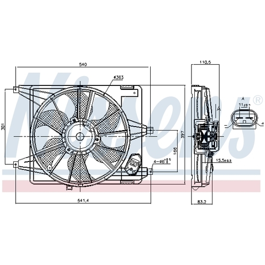 85708 - Fan, radiator 