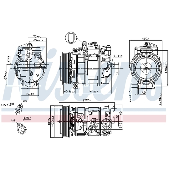 890191 - Compressor, air conditioning 