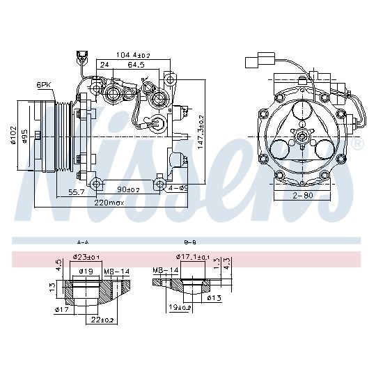 890879 - Kompressor, klimatanläggning 