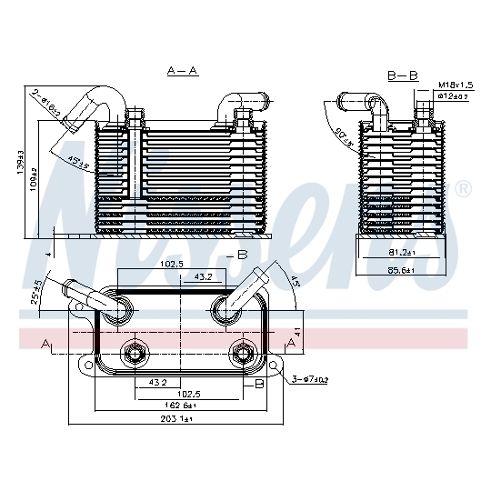 90722 - Oil Cooler, automatic transmission 