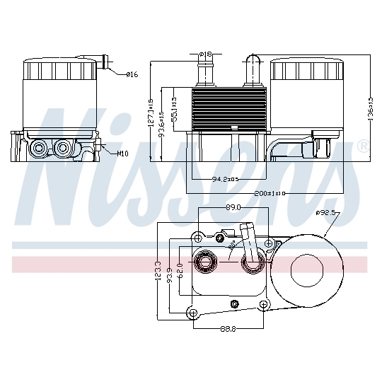 90706 - Oil Cooler, engine oil 