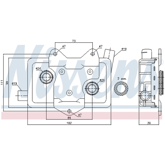 90618 - Oljekylare, motor 