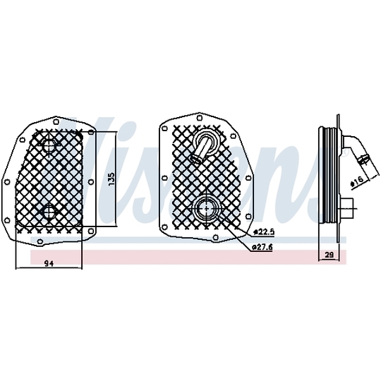 90734 - Oil Cooler, engine oil 