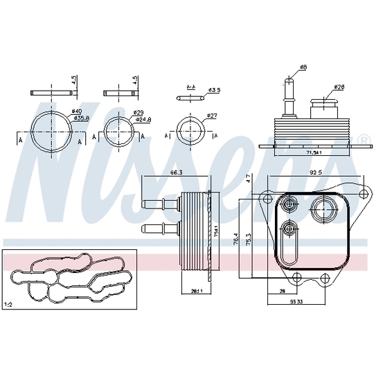 91122 - Oil Cooler, engine oil 