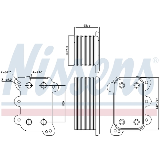 90746 - Oljekylare, motor 