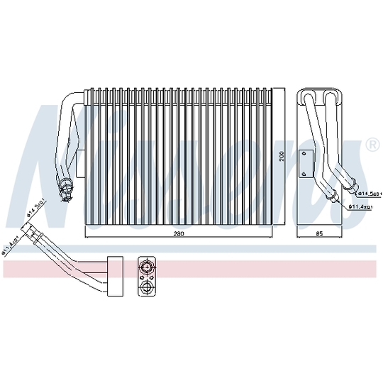 92295 - Evaporator, air conditioning 