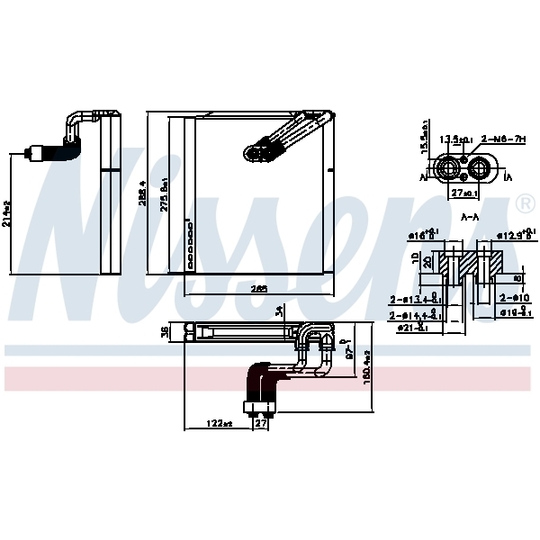 92375 - Evaporator, air conditioning 