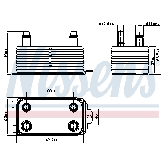 91162 - Oljekylare, automatisk transmission 