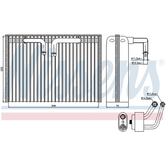 92296 - Evaporator, air conditioning 