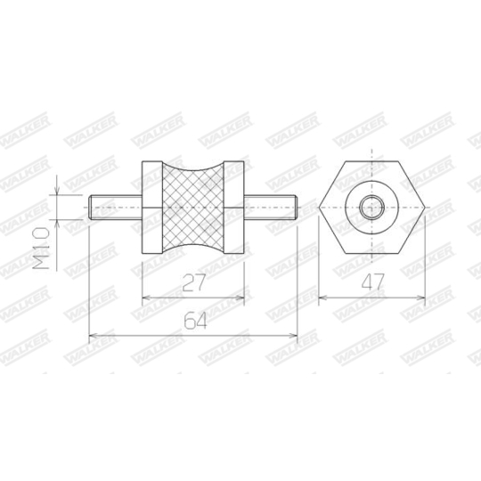 84054 - Gummilist, avgassystem 