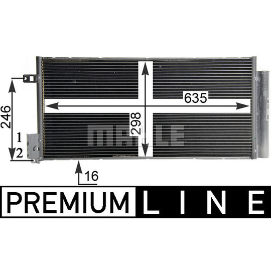 AC 505 000P - Condenser, air conditioning 