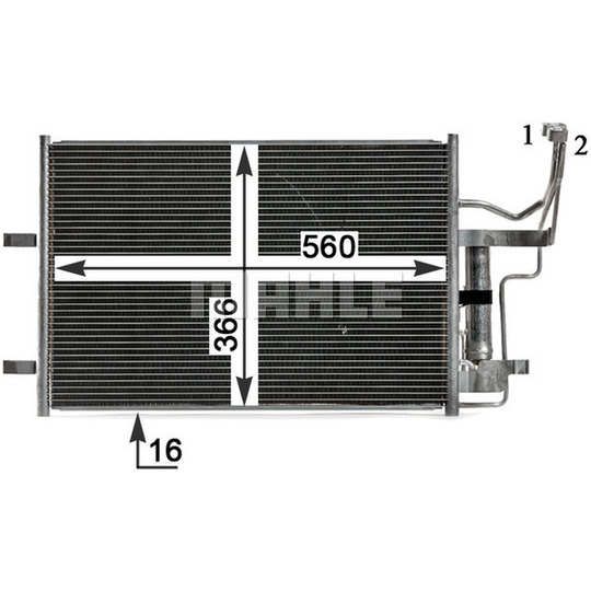 AC 791 000P - Condenser, air conditioning 