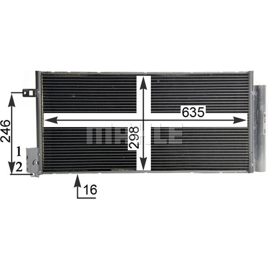 AC 505 000P - Condenser, air conditioning 