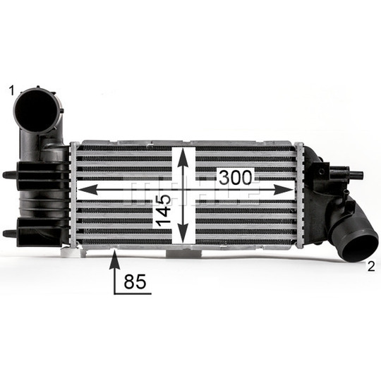 CI 26 000P - Intercooler, charger 