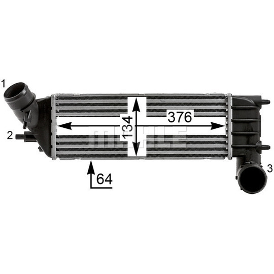 CI 23 000P - Intercooler, charger 