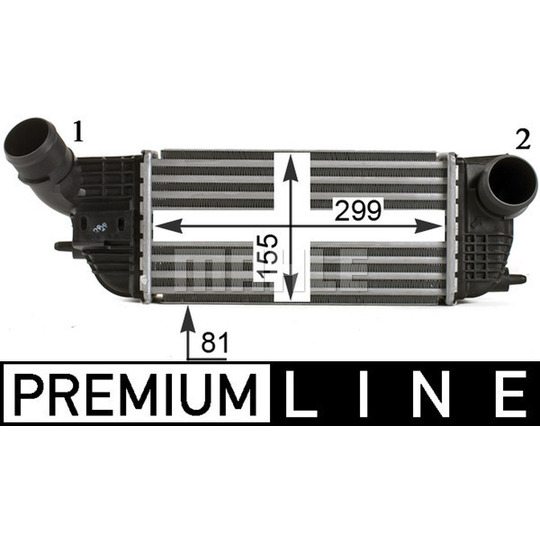 CI 466 000P - Intercooler, charger 