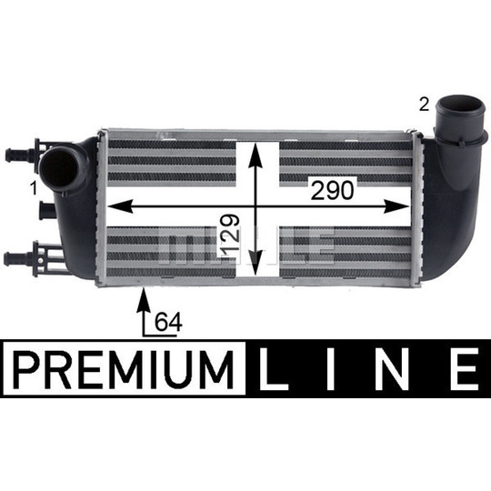 CI 436 000P - Intercooler, charger 