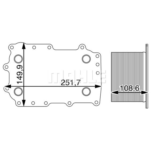 CLC 207 000P - Oljekylare, motor 