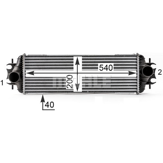 CI 531 000P - Intercooler, charger 