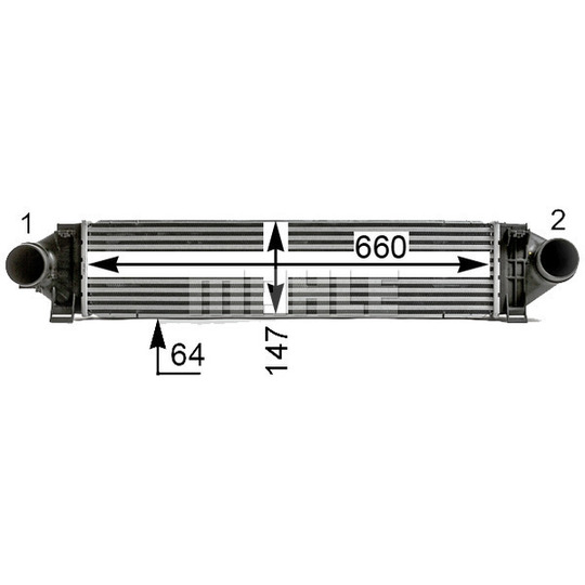 CI 532 000P - Intercooler, charger 