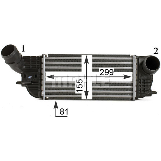 CI 466 000P - Intercooler, charger 