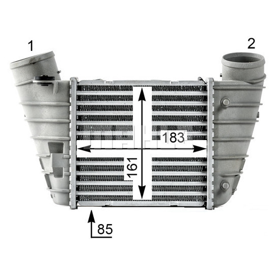 CI 527 000P - Intercooler, charger 