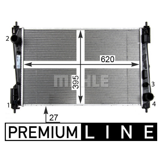 CR 1111 000P - Radiaator,mootorijahutus 