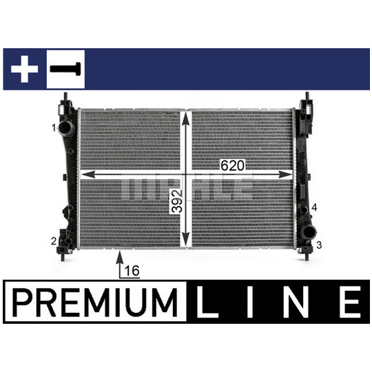 CR 1997 000P - Radiator, engine cooling 