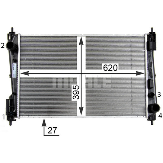 CR 1111 000P - Radiaator,mootorijahutus 