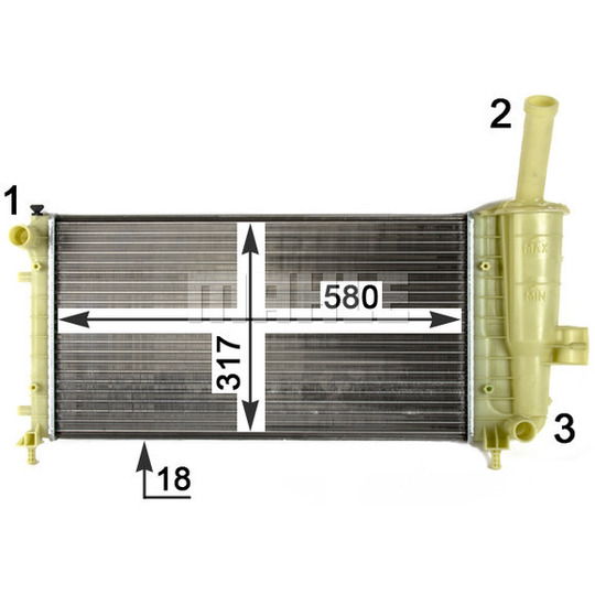 CR 1108 000P - Radiator, engine cooling 