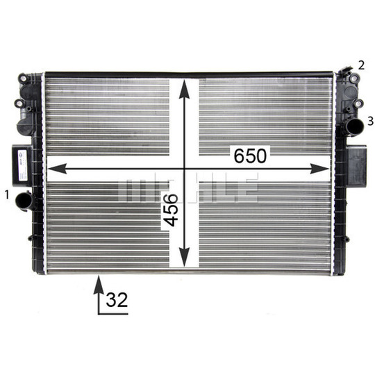 CR 1550 000P - Radiator, engine cooling 