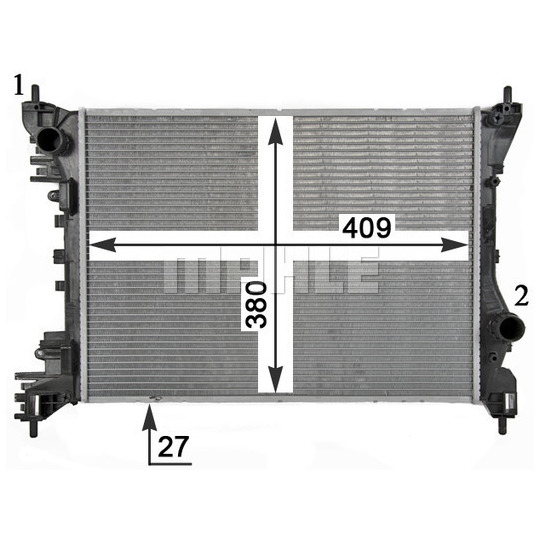 CR 1985 000P - Radiaator,mootorijahutus 