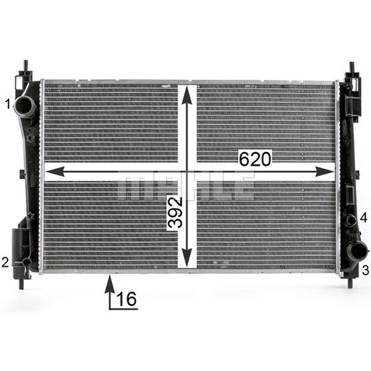 CR 1996 000P - Radiator, engine cooling 