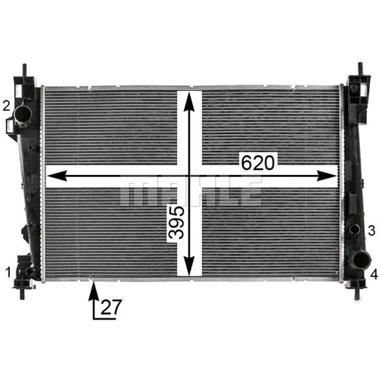 CR 1986 000P - Radiaator,mootorijahutus 