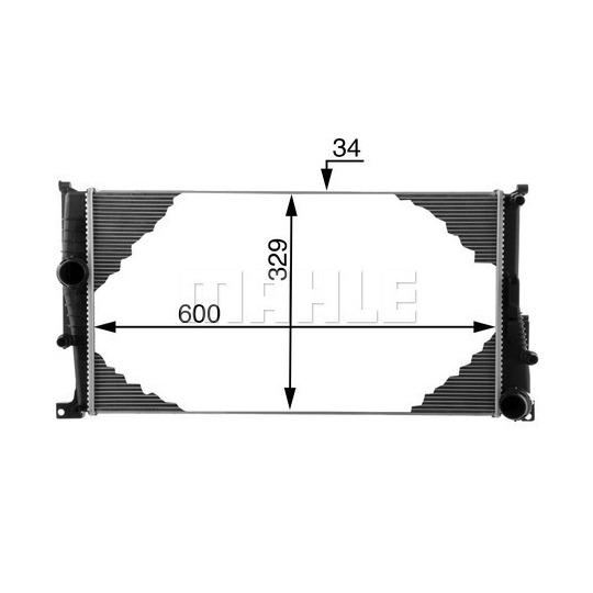 CR 1721 000P - Radiator, engine cooling 