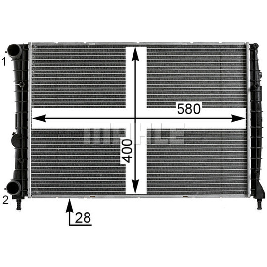 CR 1984 000P - Radiator, engine cooling 