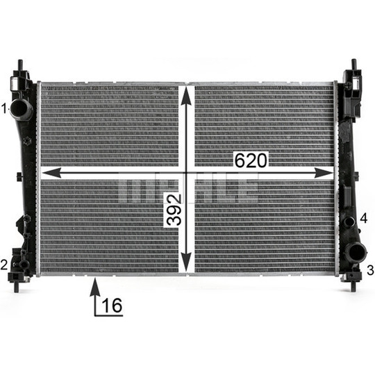 CR 1997 000P - Radiator, engine cooling 