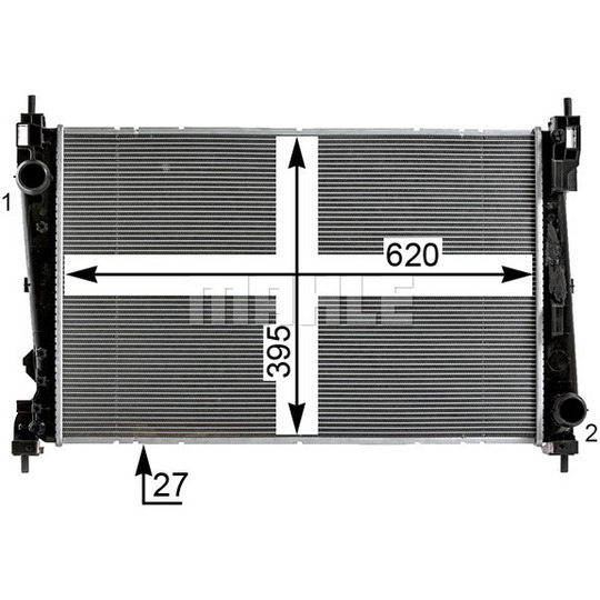 CR 2011 000P - Radiator, engine cooling 