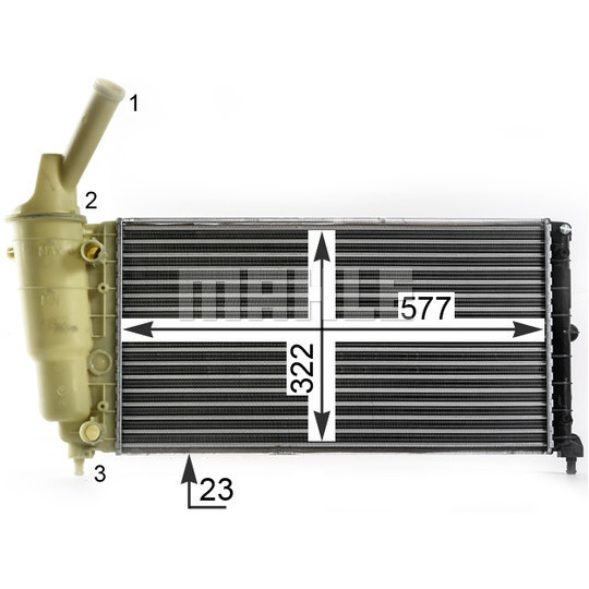 CR 2007 000P - Radiator, engine cooling 