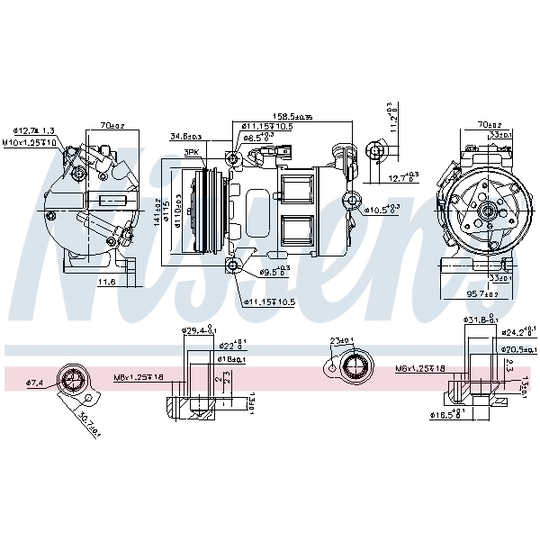 890062 - Kompressor, klimatanläggning 