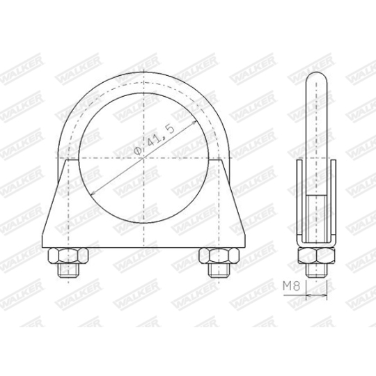 82306 - Clamp, exhaust system 